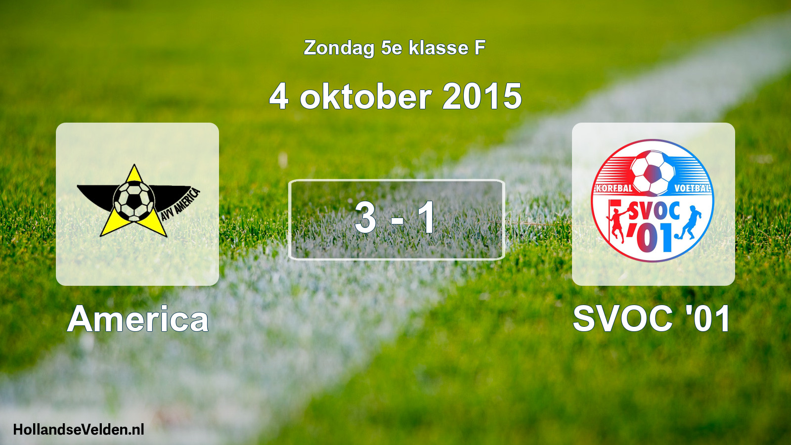 Total number of matches played: America - SVOC '01 3 - 1 (4 October 2015)