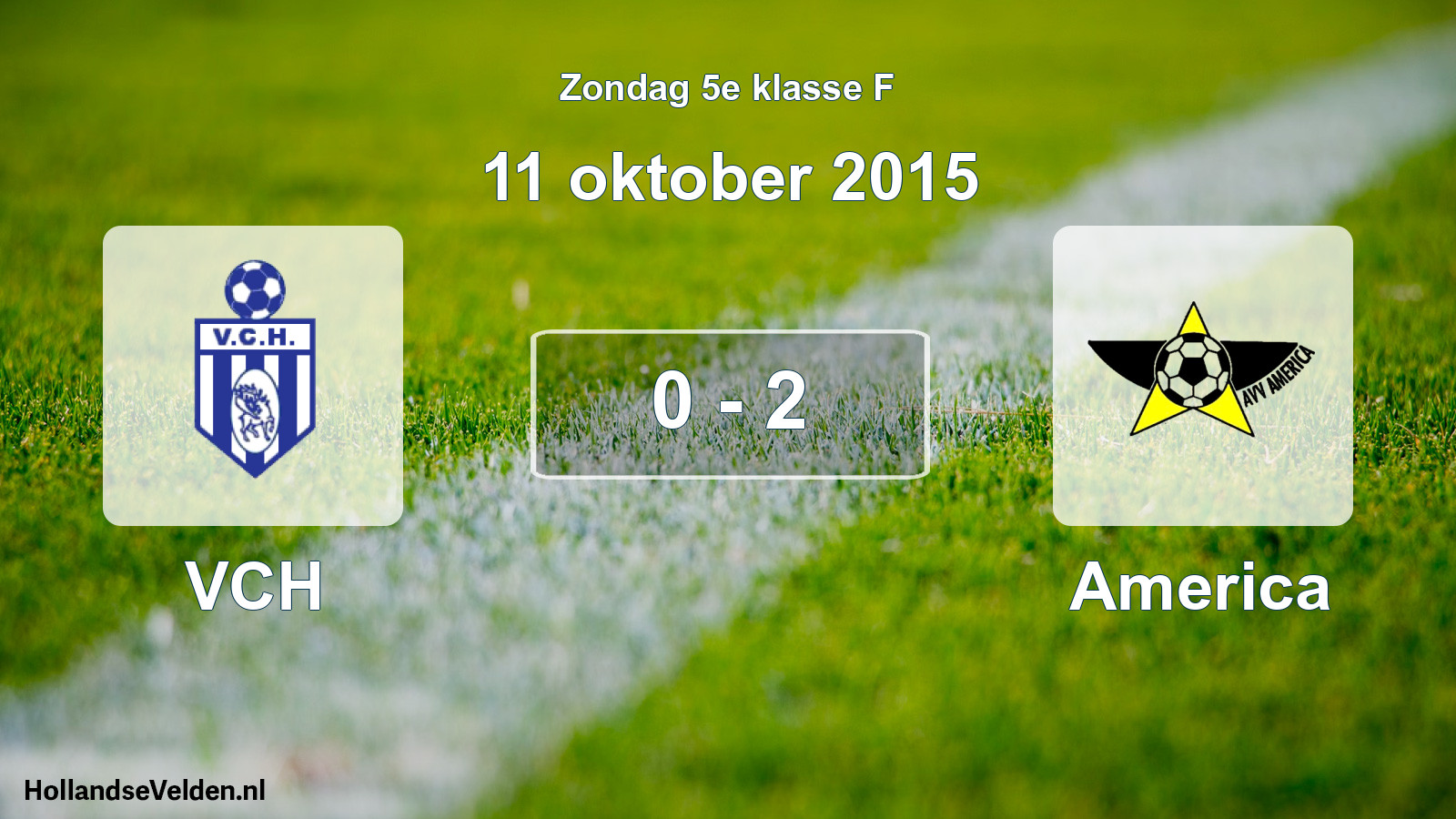 Total number of matches played: VCH - America 0 - 2 (11 October 2015)
