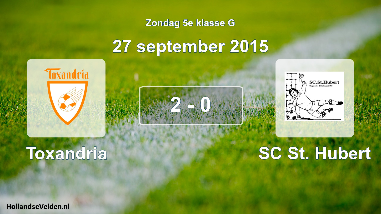 Total number of matches played: Toxandria - SC St. Hubert 2 - 0 (27 September 2015)