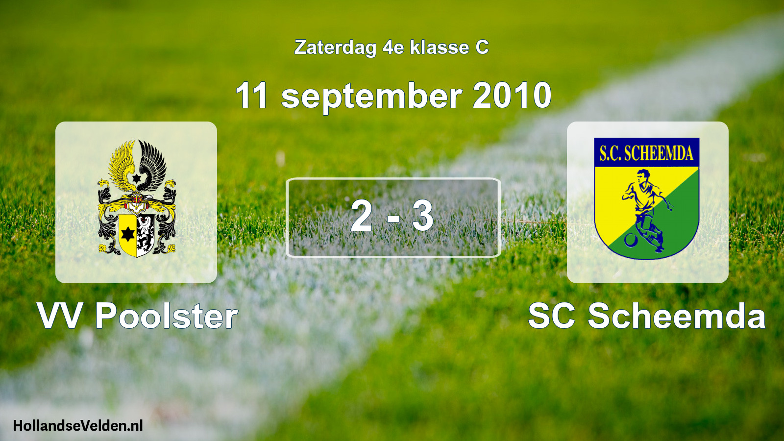 Total number of matches played: VV Poolster - SC Scheemda 2 - 3 (11 September 2010)