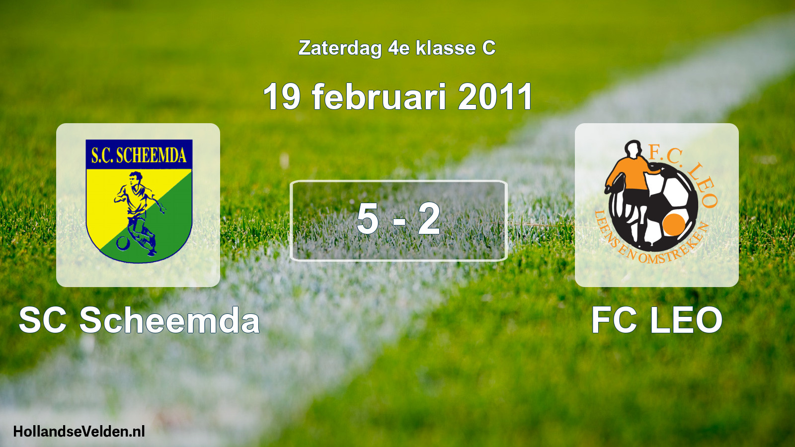 Total number of matches played: SC Scheemda - FC LEO 5 - 2 (19 February 2011)
