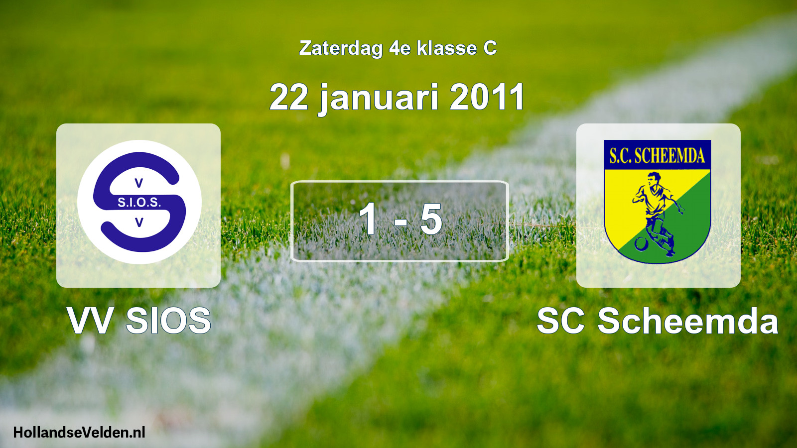 Total number of matches played: VV SIOS - SC Scheemda 1 - 5 (22 January 2011)