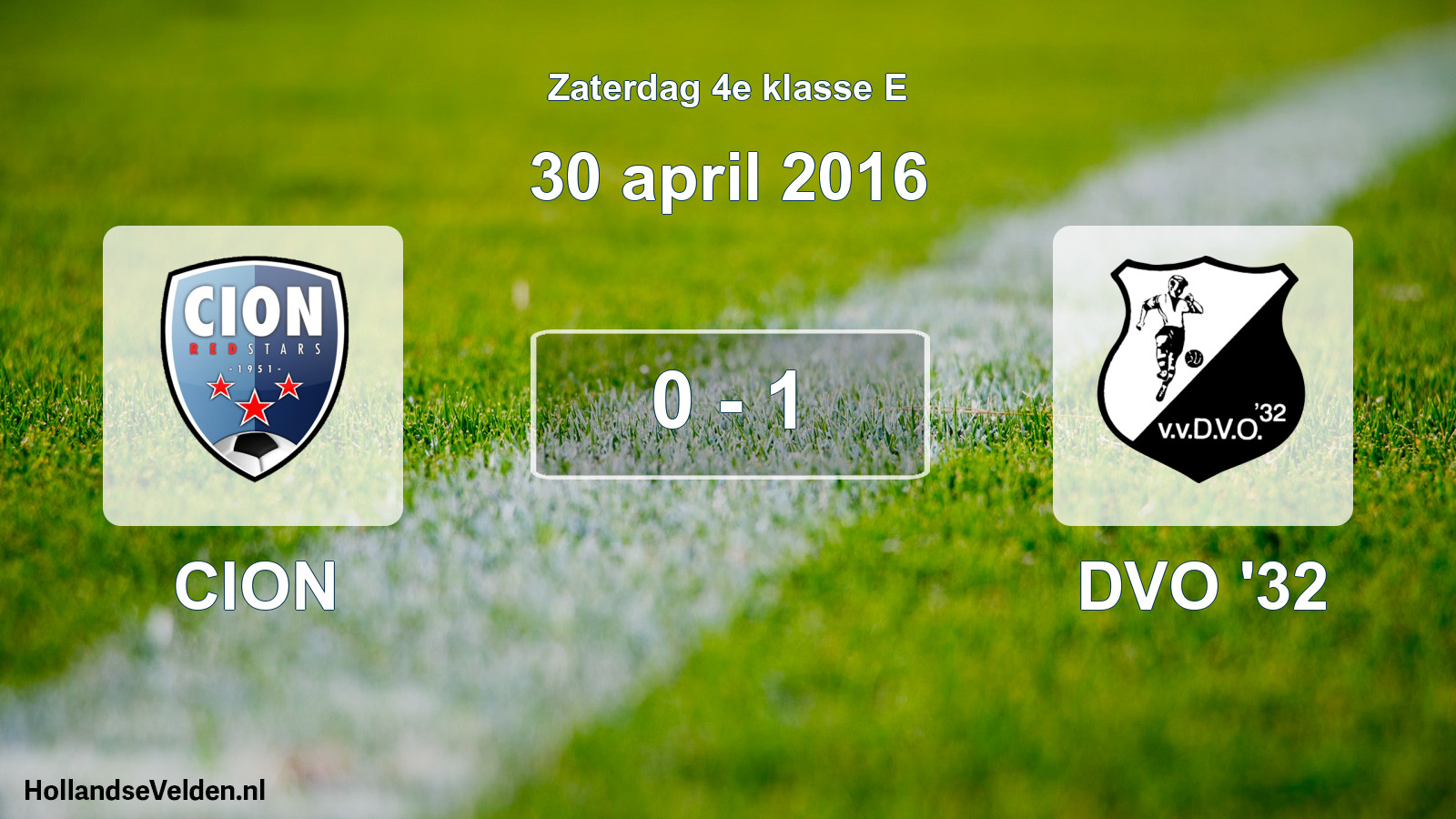 Total number of matches played: CION - DVO '32 0 - 1 (30 April 2016)