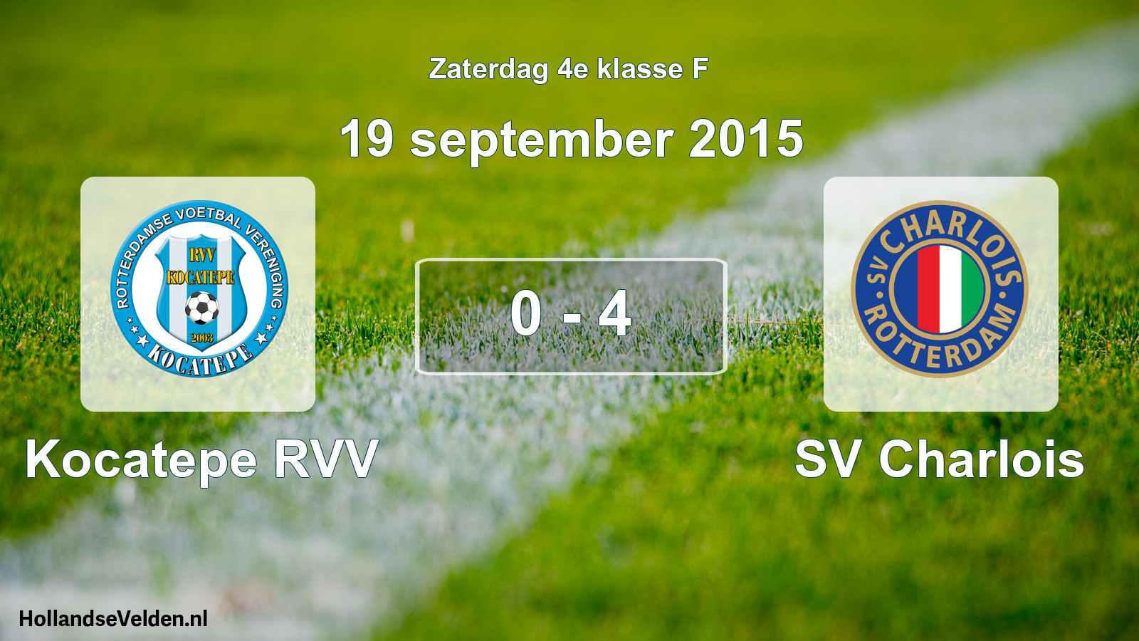 Total number of matches played: Kocatepe RVV - SV Charlois 0 - 4 (19 September 2015)