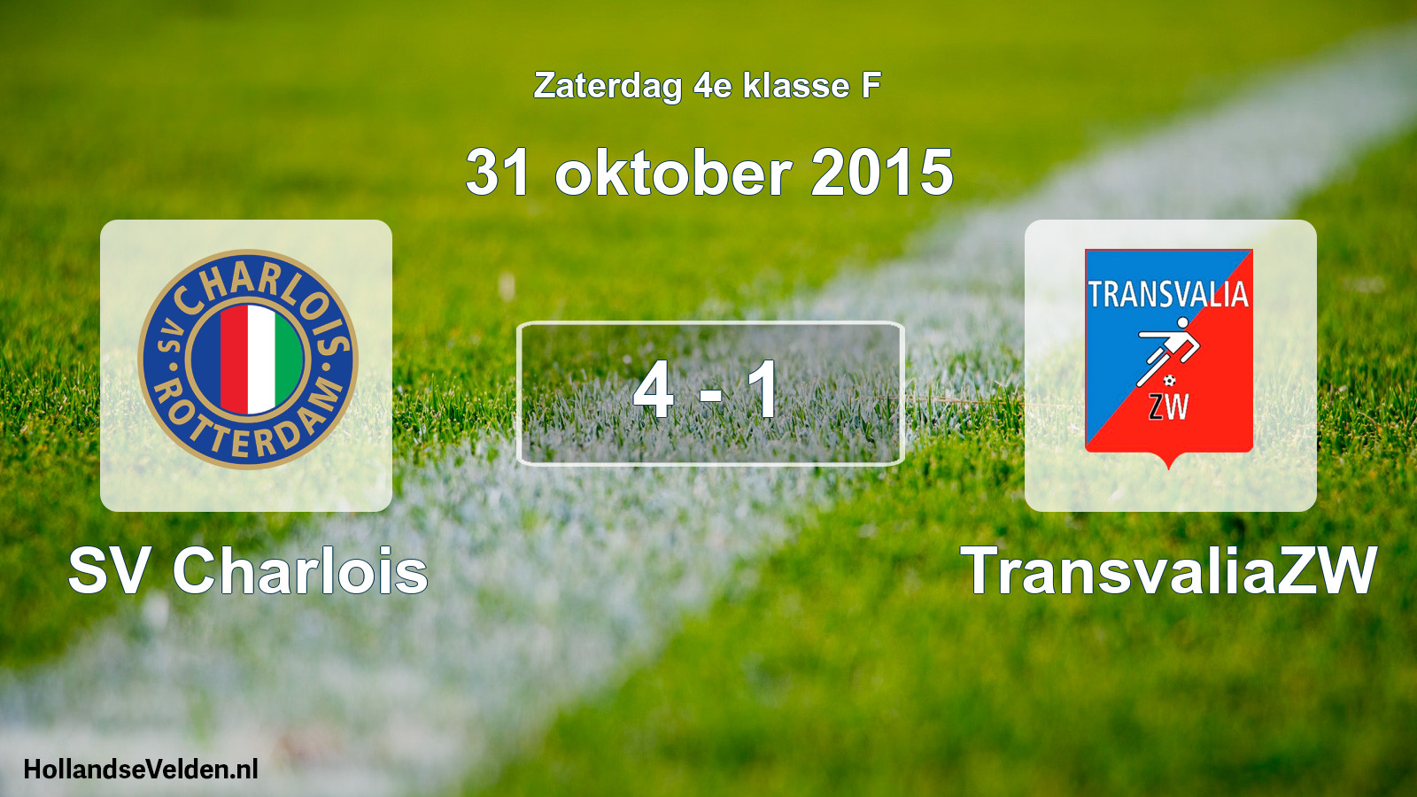 Total number of matches played: SV Charlois - TransvaliaZW 4 - 1 (31 October 2015)
