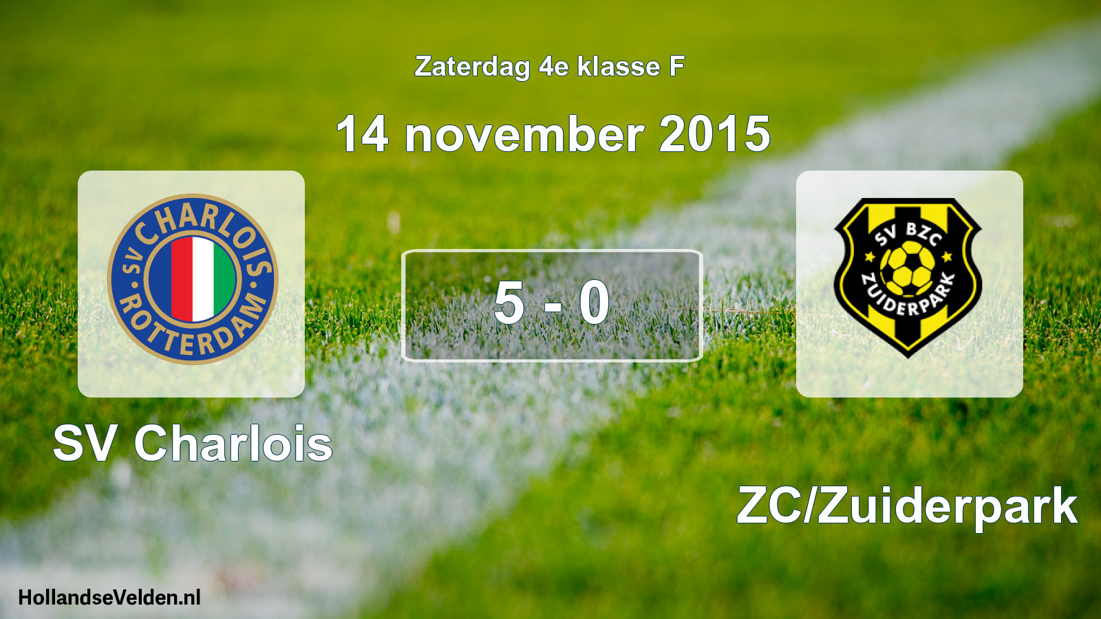Total number of matches played: SV Charlois - BZC/Zuiderpark 5 - 0 (14 November 2015)