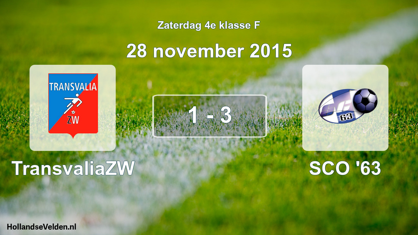 Total number of matches played: TransvaliaZW - SCO '63 1 - 3 (28 November 2015)