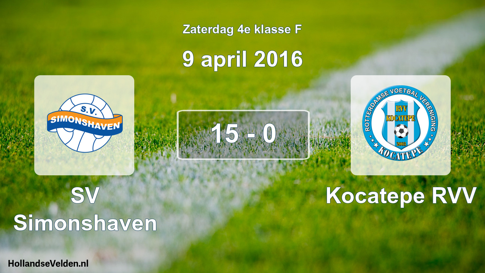 Total number of matches played: SV Simonshaven - Kocatepe RVV 15 - 0 (9 April 2016)