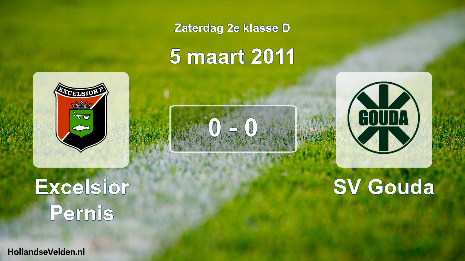 Total number of matches played: Excelsior Pernis - SV Gouda 0 - 0 (5 March 2011)