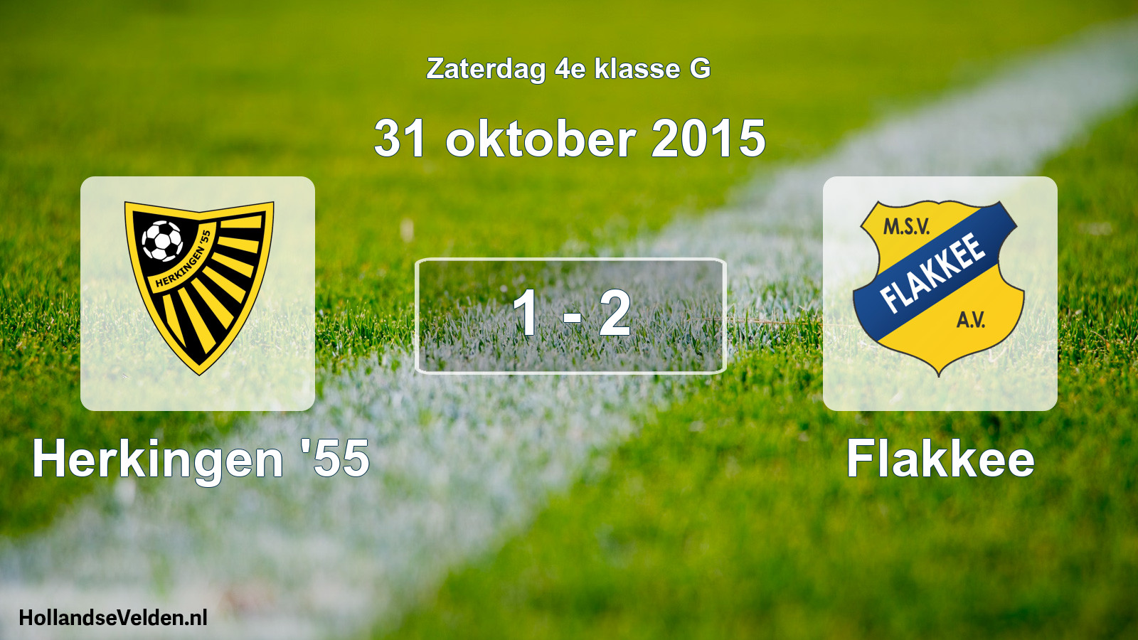 Total number of matches played: Herkingen '55 - Flakkee 1 - 2 (31 October 2015)