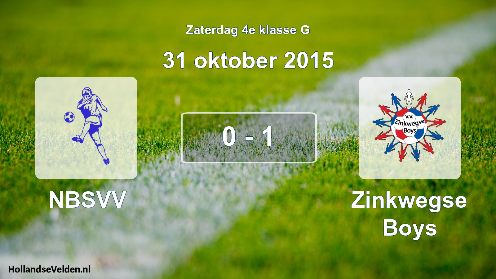 Total number of matches played: NBSVV - Zinkwegse Boys 0 - 1 (31 October 2015)