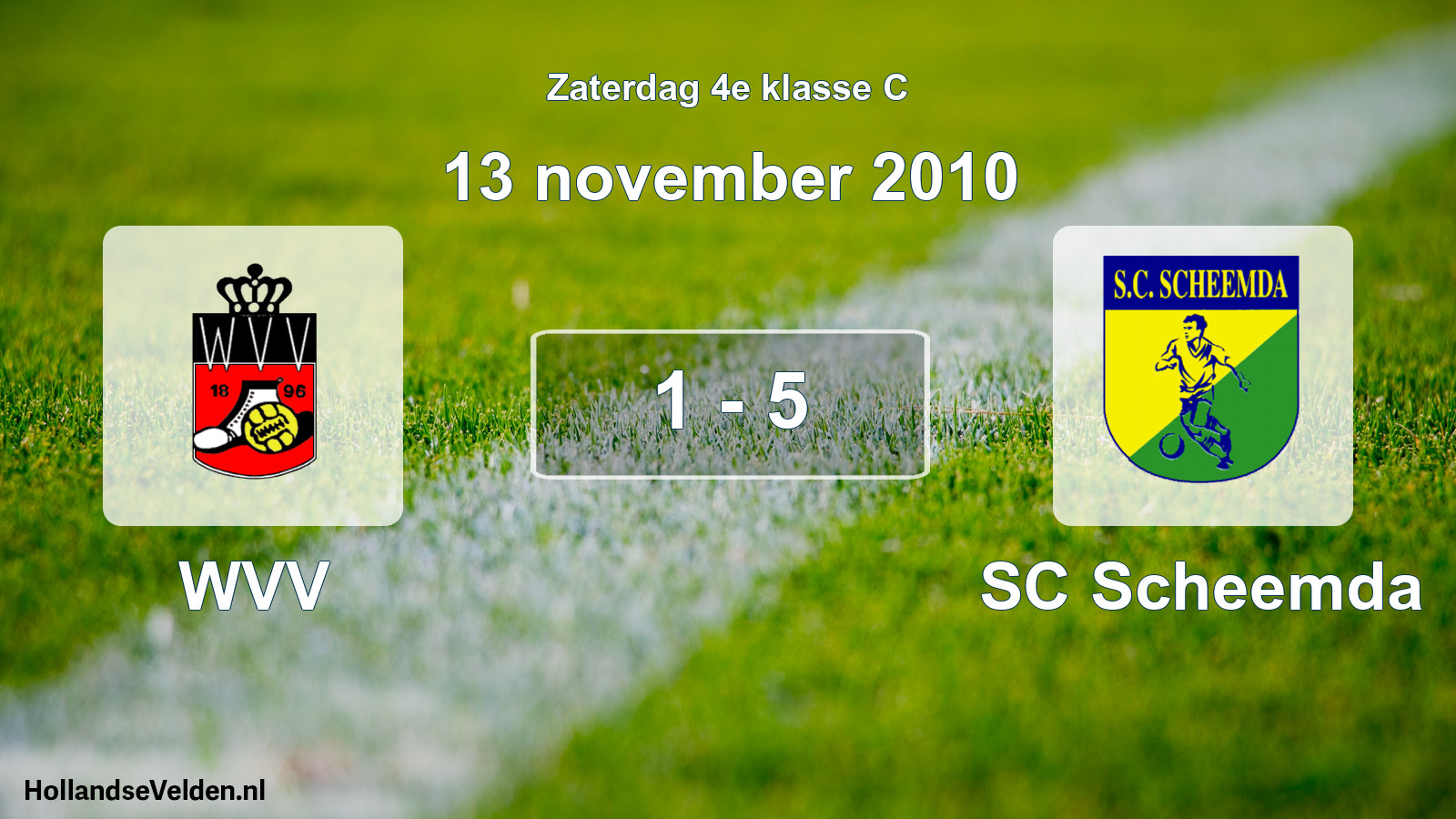Total number of matches played: WVV - SC Scheemda 1 - 5 (13 November 2010)