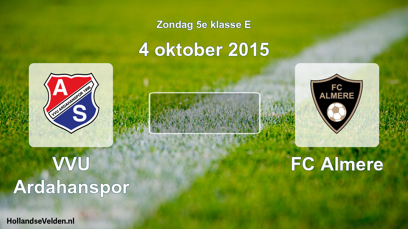 Scheduled Match: VVU Ardahanspor - FC Almere (4 October 2015)