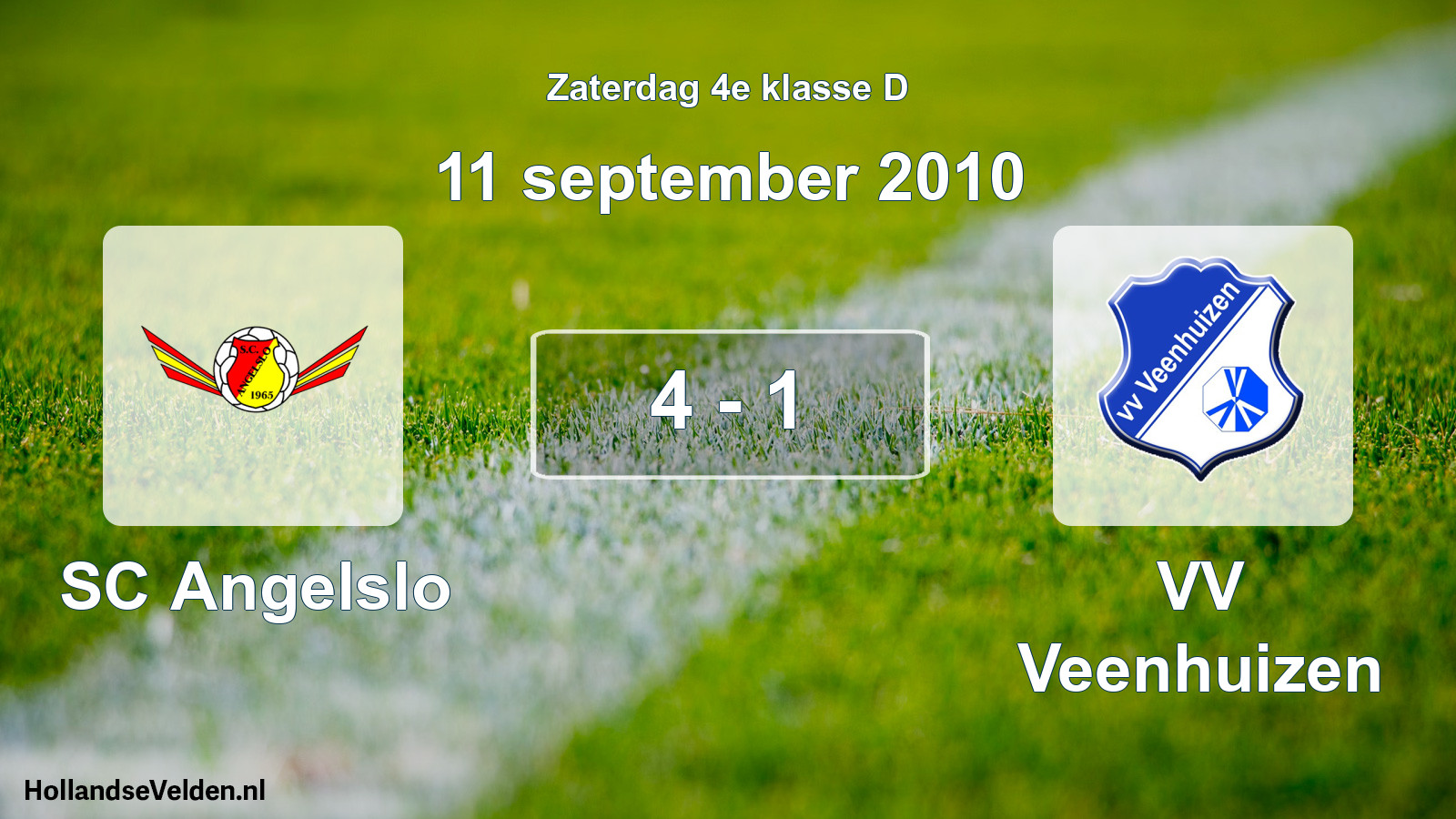 Total number of matches played: SC Angelslo - VV Veenhuizen 4 - 1 (11 September 2010)