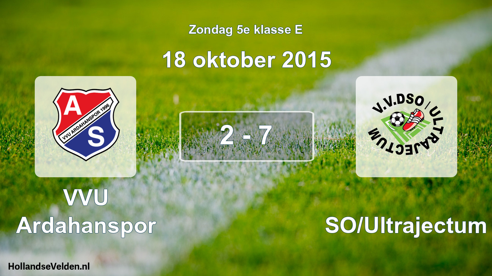 Total number of matches played: VVU Ardahanspor - DSO/Ultrajectum 2 - 7 (18 October 2015)
