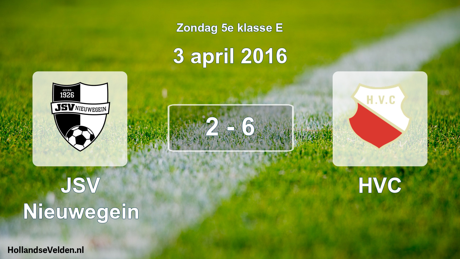 Total number of matches played: JSV Nieuwegein - HVC 2 - 6 (3 April 2016)