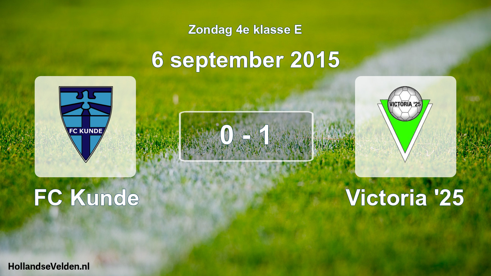 Total number of matches played: FC Kunde - Victoria '25 0 - 1 (6 September 2015)