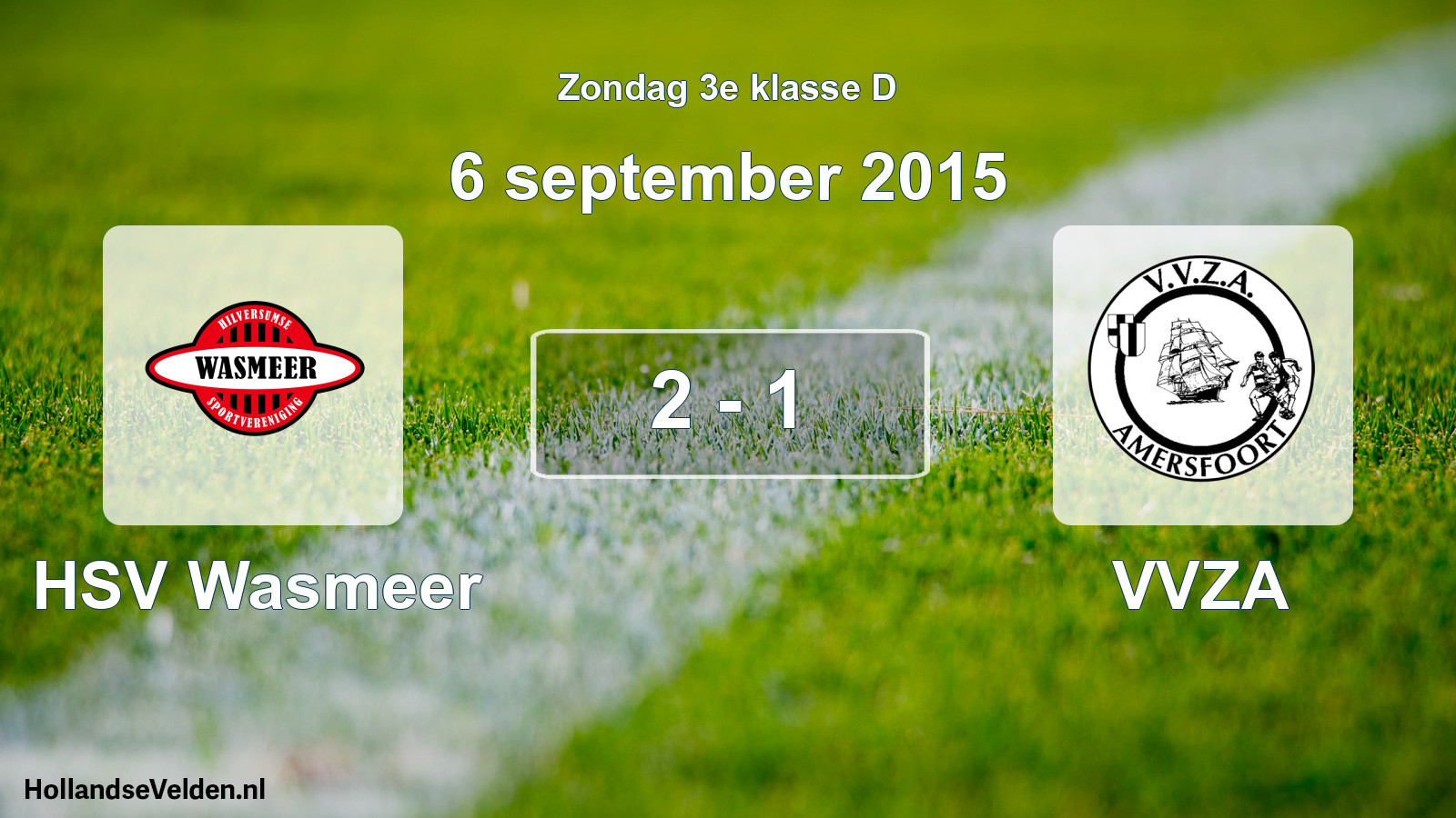 Total number of matches played: HSV Wasmeer - VVZA 2 - 1 (6 September 2015)