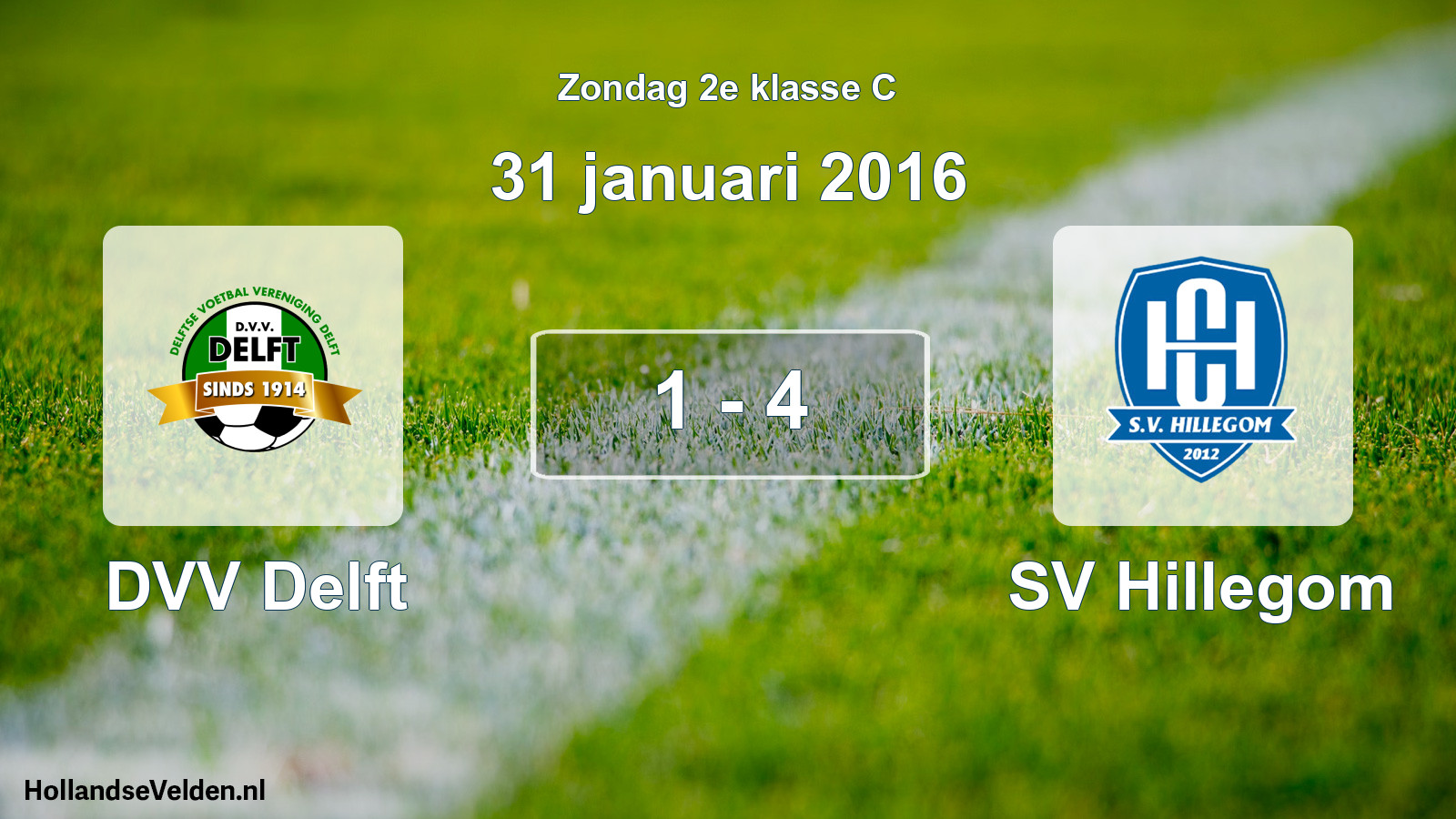 Total number of matches played: DVV Delft - SV Hillegom 1 - 4 (31 January 2016)