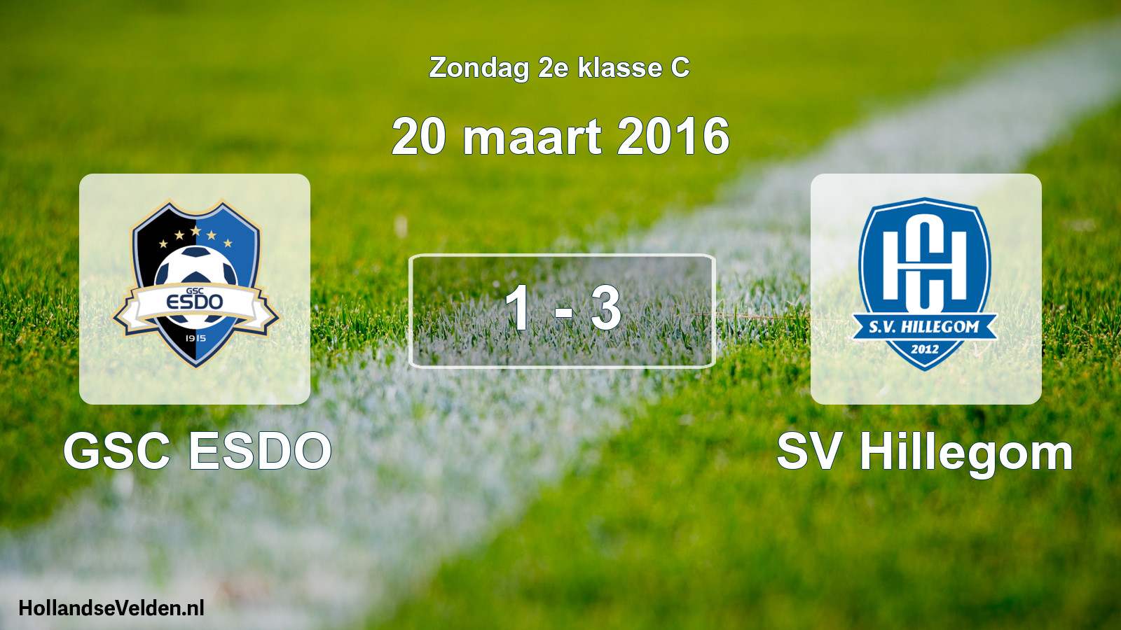 Total number of matches played: GSC ESDO - SV Hillegom 1 - 3 (20 March 2016)