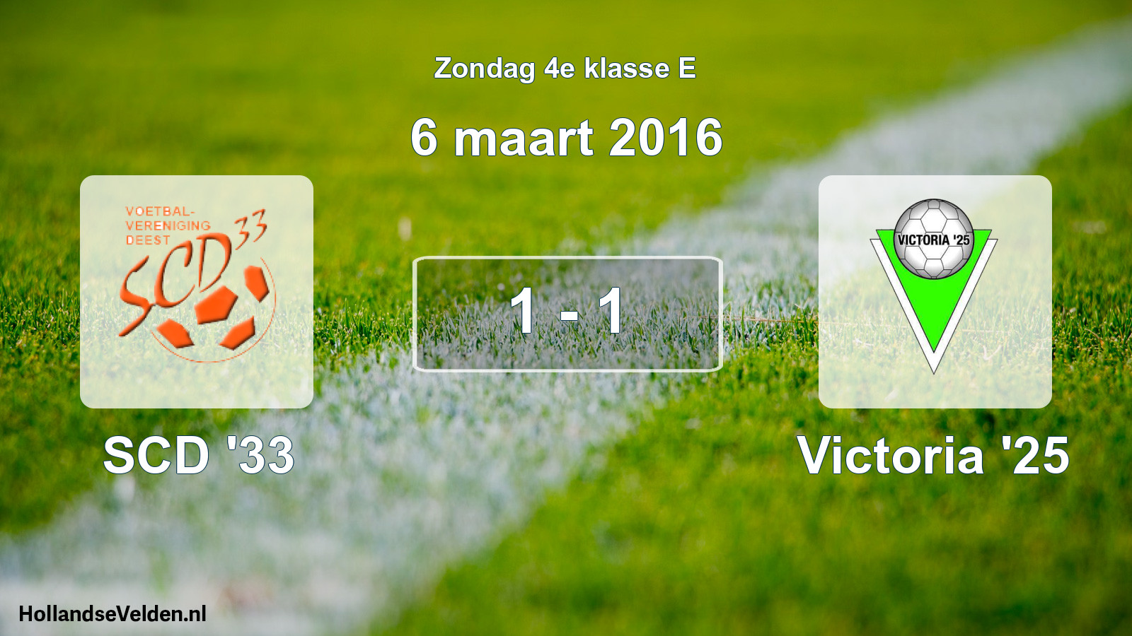 Total number of matches played: SCD '33 - Victoria '25 1 - 1 (6 March 2016)
