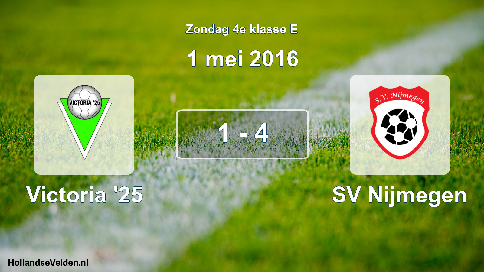 Total number of matches played: Victoria '25 - SV Nijmegen 1 - 4 (1 May 2016)