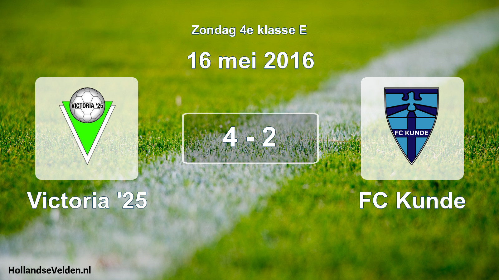 Total number of matches played: Victoria '25 - FC Kunde 4 - 2 (16 May 2016)