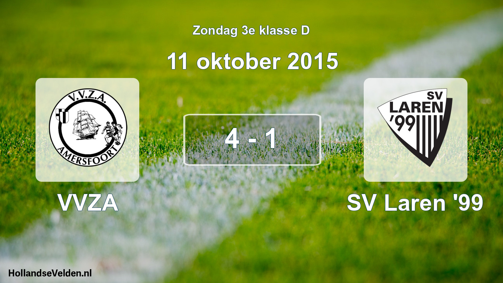 Total number of matches played: VVZA - SV Laren '99 4 - 1 (11 October 2015)