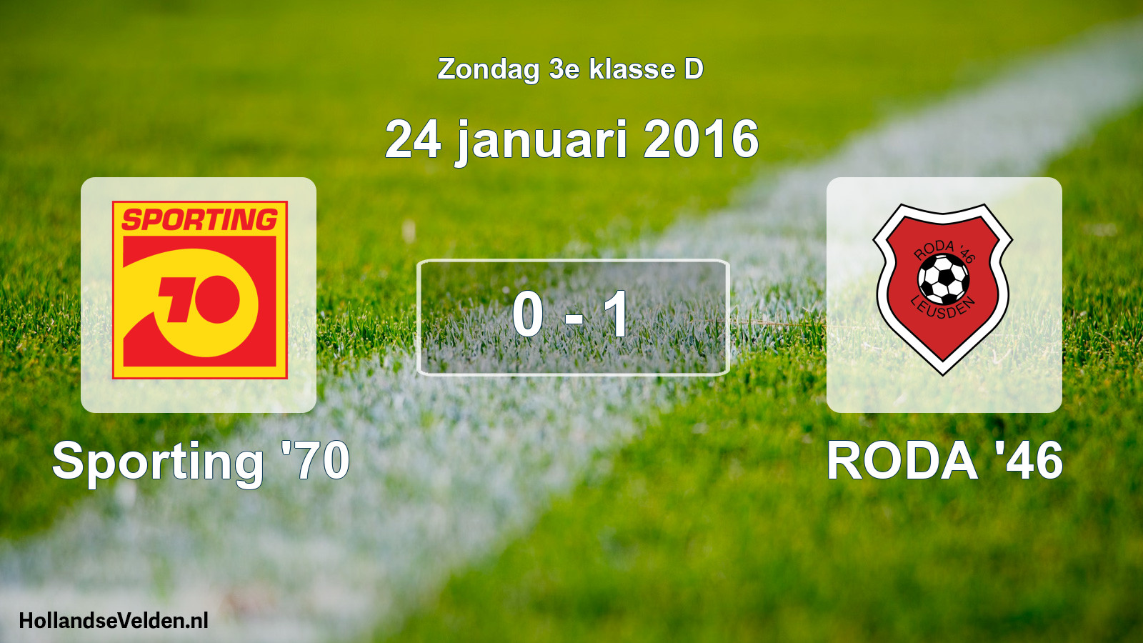 Total number of matches played: Sporting '70 - RODA '46 0 - 1 (24 January 2016)