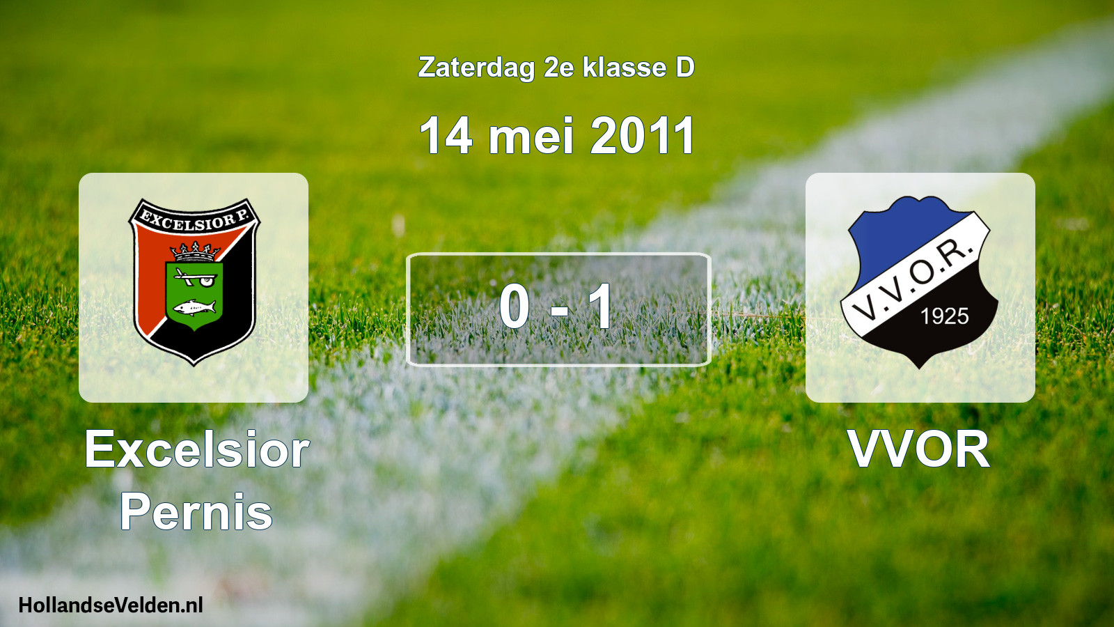 Total number of matches played: Excelsior Pernis - VVOR 0 - 1 (14 May 2011)