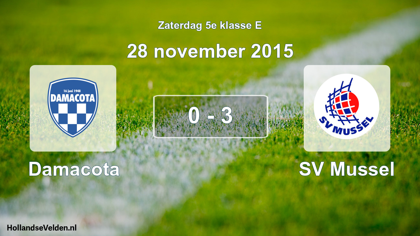 Total number of matches played: Damacota - SV Mussel 0 - 3 (28 November 2015)