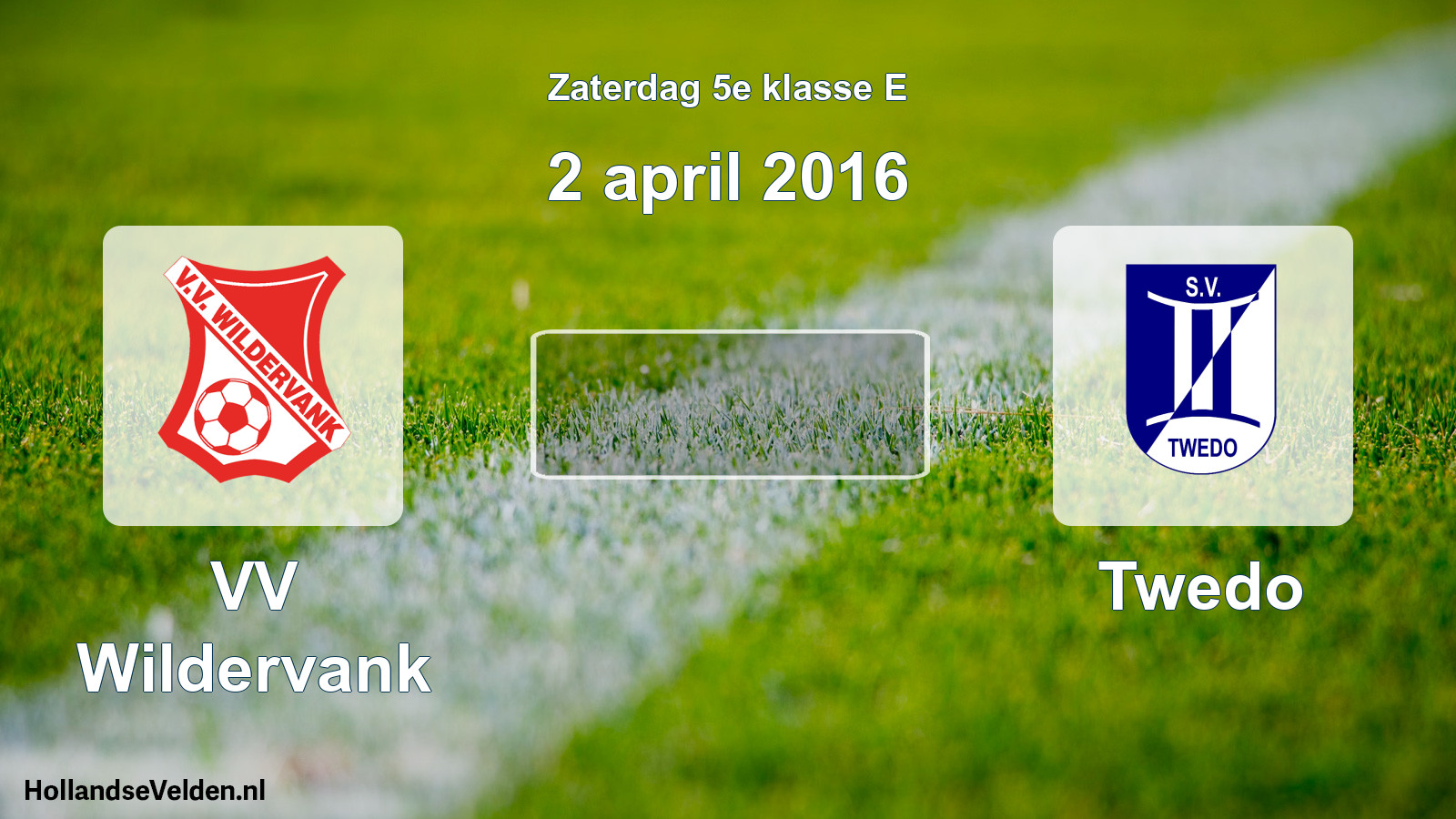 Scheduled Match: VV Wildervank - Twedo (2 April 2016)