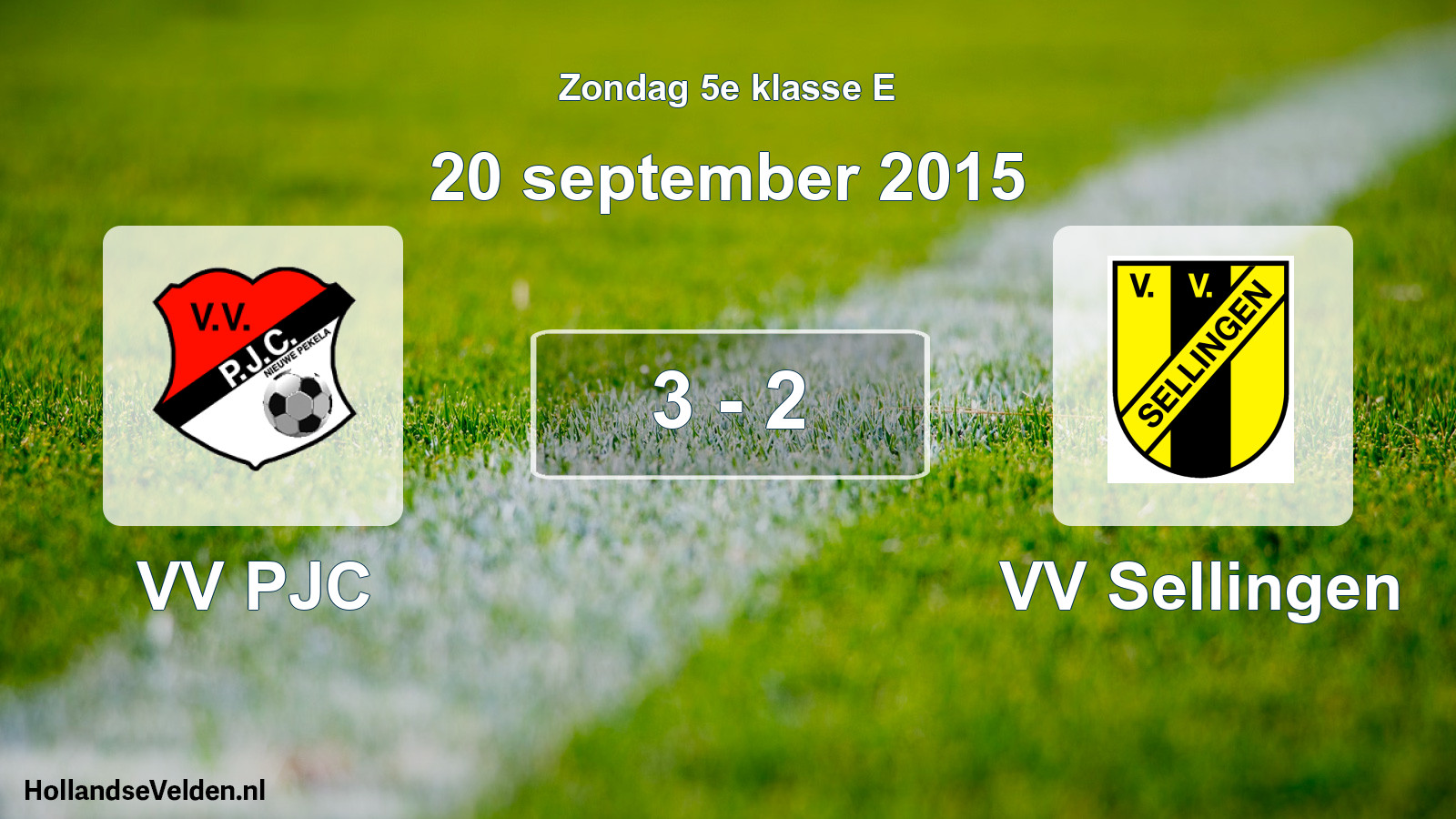 Total number of matches played: VV PJC - VV Sellingen 3 - 2 (20 September 2015)
