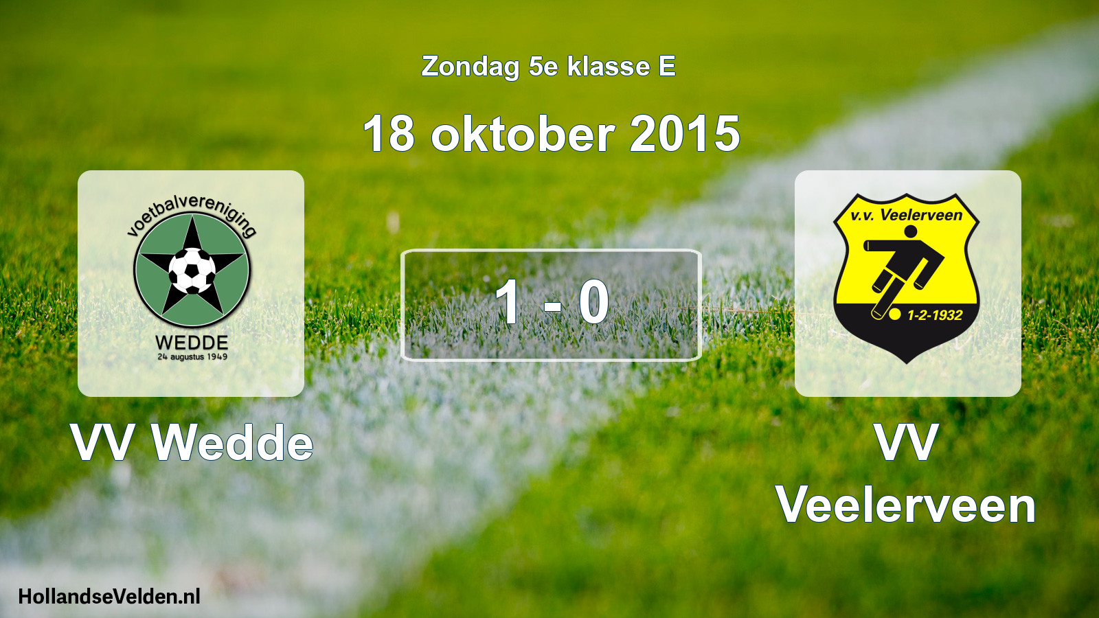 Total number of matches played: VV Wedde - VV Veelerveen 1 - 0 (18 October 2015)