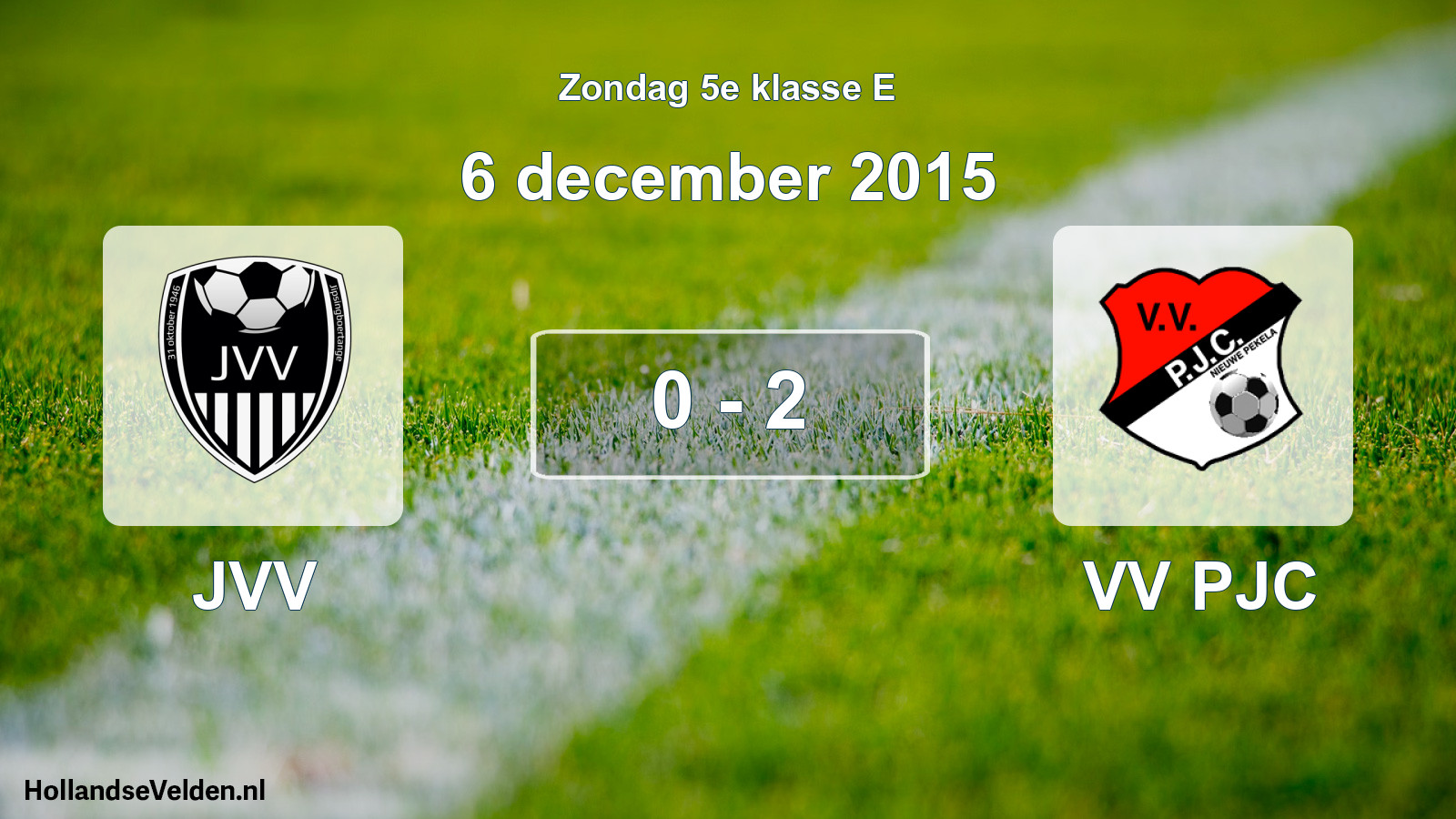 Total number of matches played: JVV - VV PJC 0 - 2 (6 December 2015)