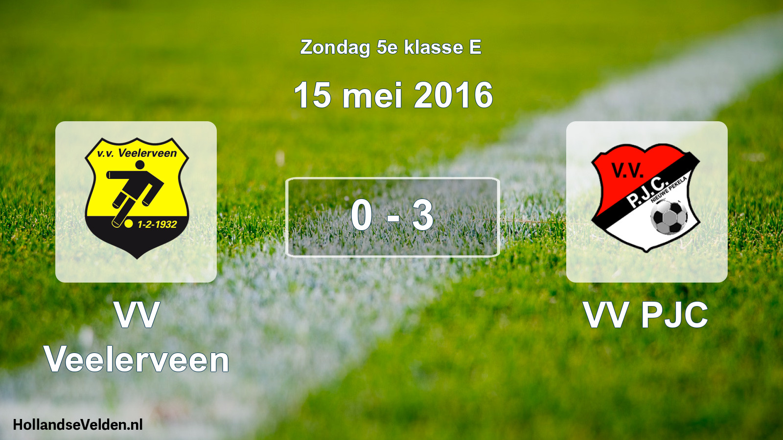 Total number of matches played: VV Veelerveen - VV PJC 0 - 3 (15 May 2016)
