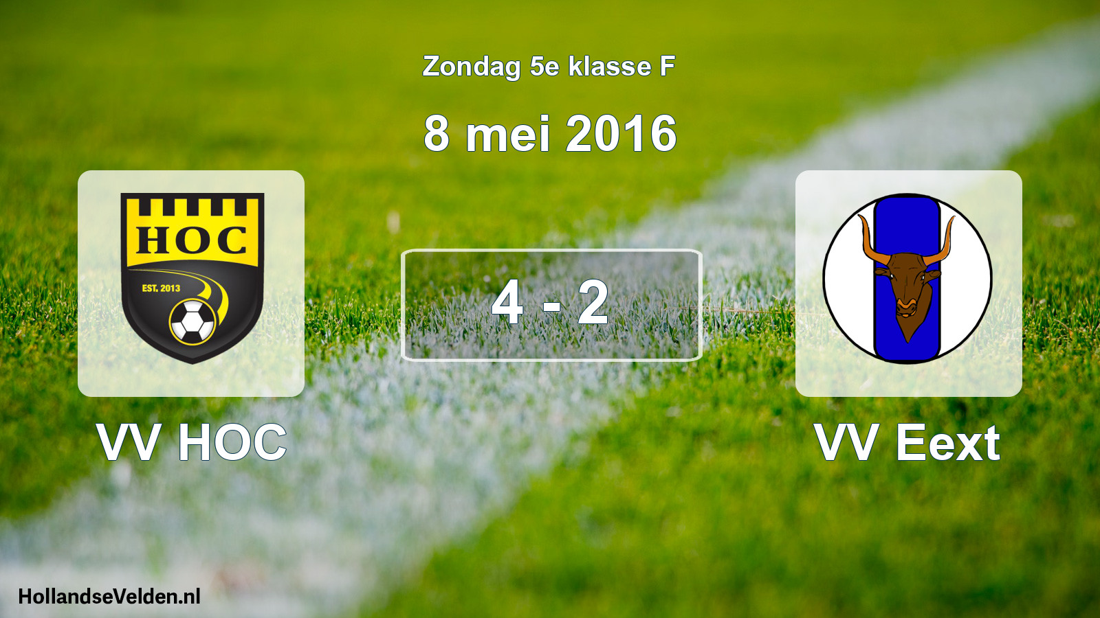 Total number of matches played: VV HOC - VV Eext 4 - 2 (8 May 2016)