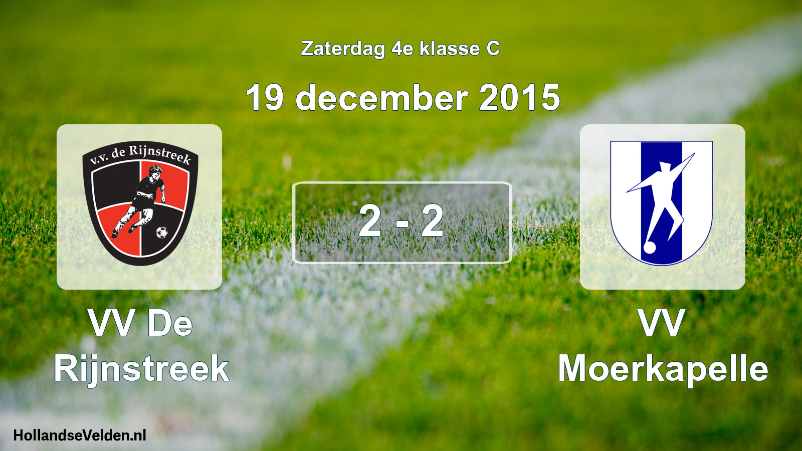 Total number of matches played: VV De Rijnstreek - VV Moerkapelle 2 - 2 (19 December 2015)
