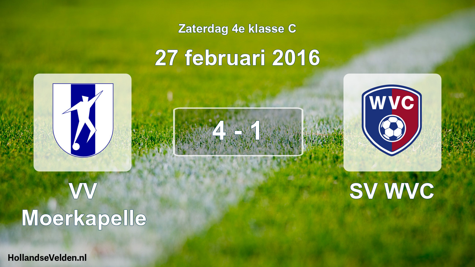Total number of matches played: VV Moerkapelle - SV WVC 4 - 1 (27 February 2016)