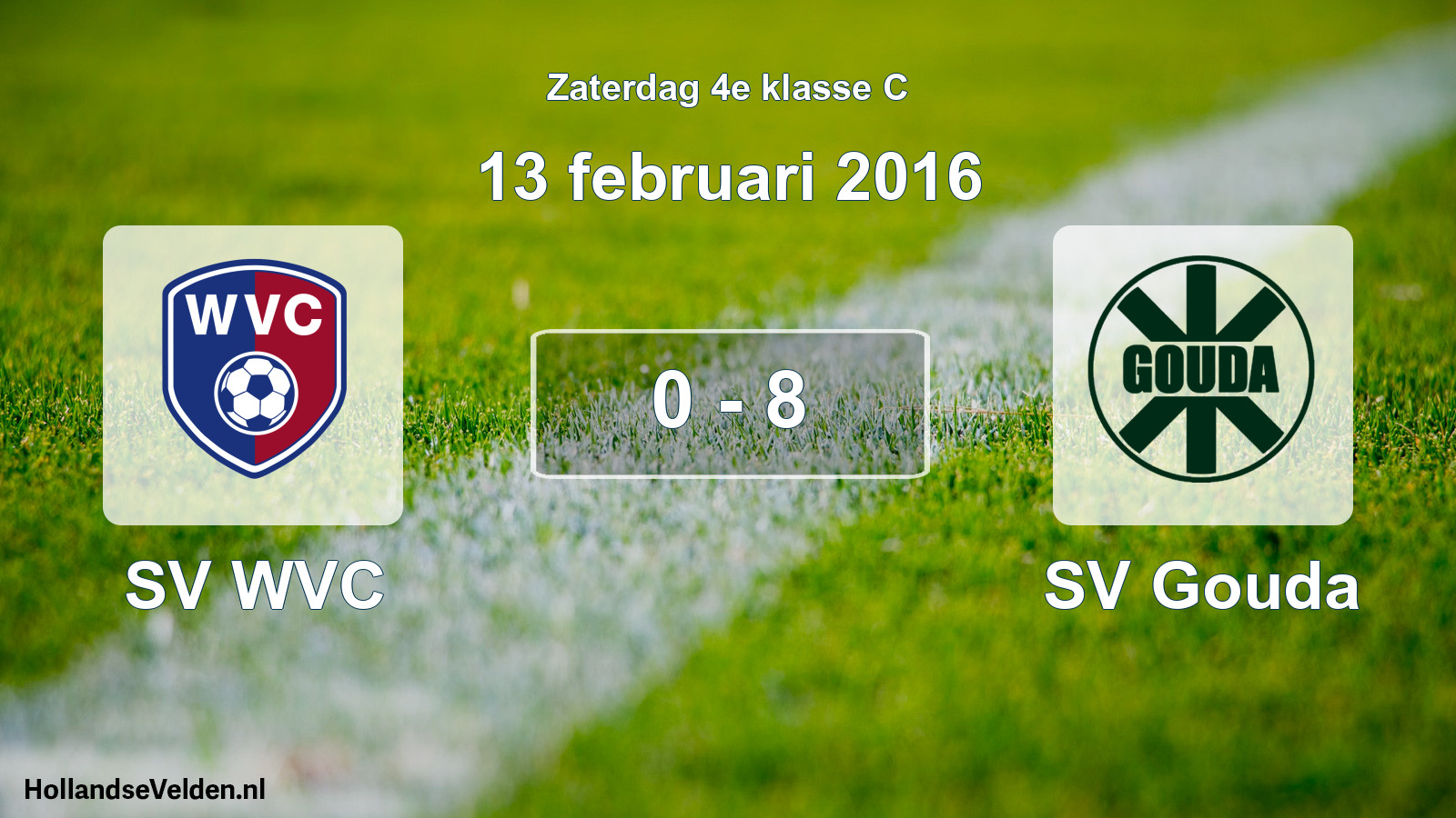 Total number of matches played: SV WVC - SV Gouda 0 - 8 (13 February 2016)