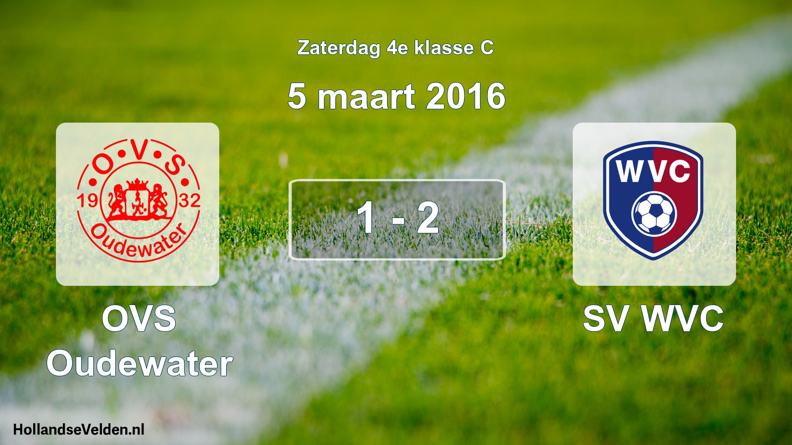 Total number of matches played: OVS Oudewater - SV WVC 1 - 2 (5 March 2016)