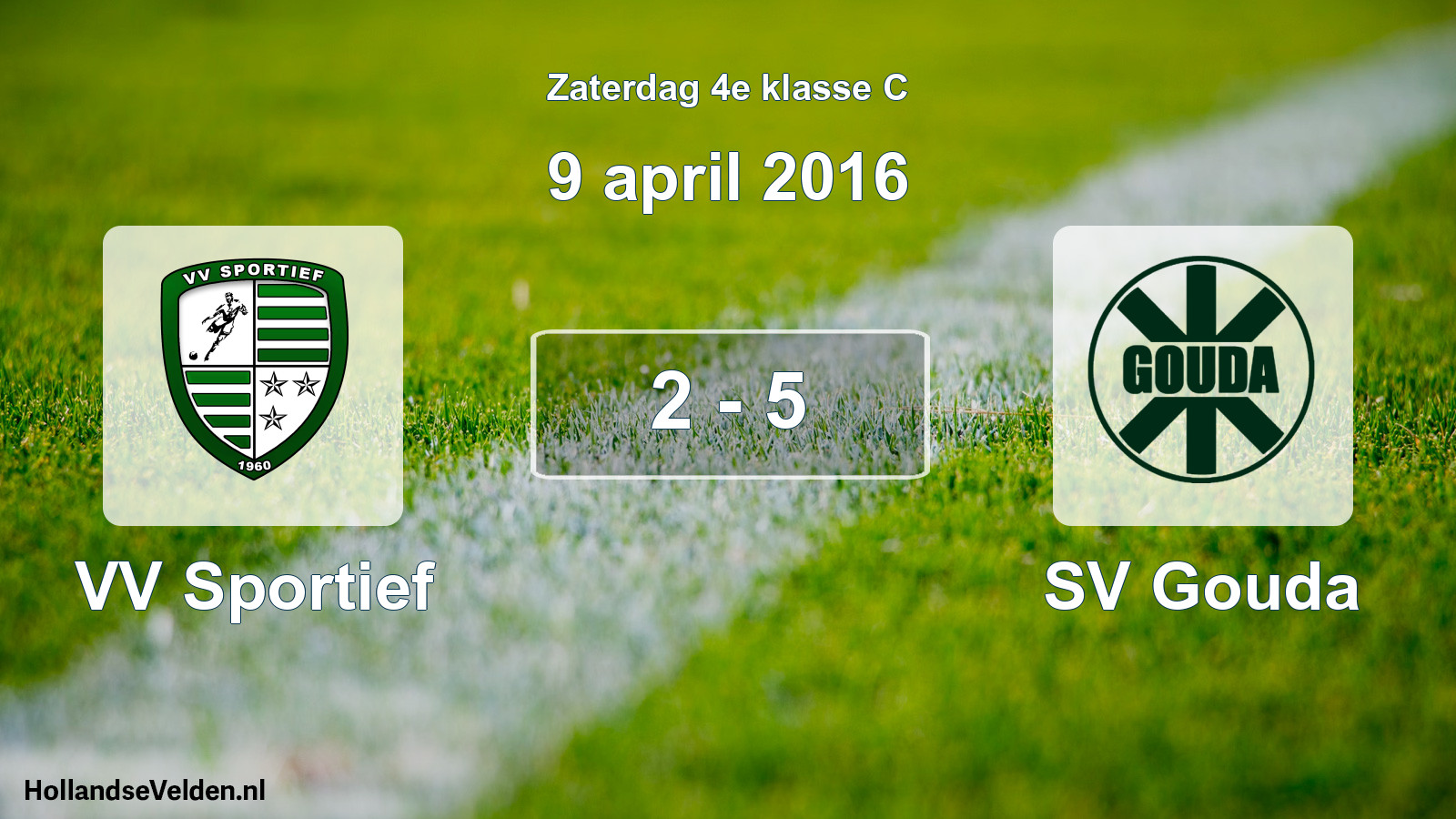 Total number of matches played: VV Sportief - SV Gouda 2 - 5 (9 April 2016)