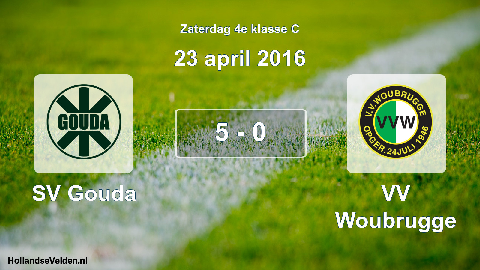 Total number of matches played: SV Gouda - VV Woubrugge 5 - 0 (23 April 2016)