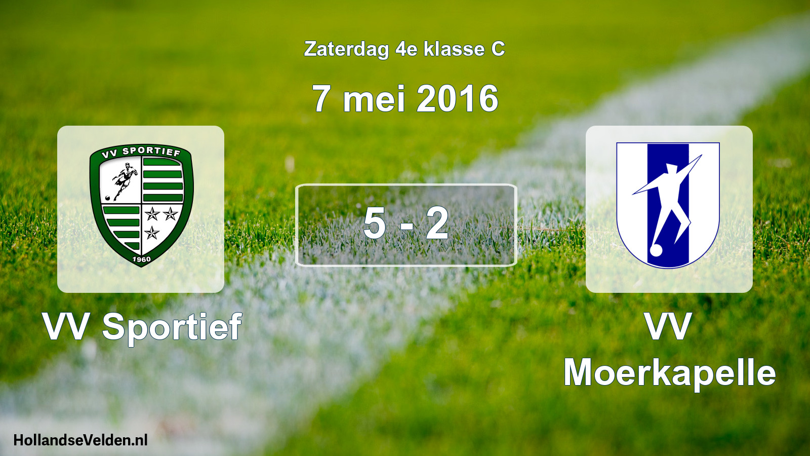 Total number of matches played: VV Sportief - VV Moerkapelle 5 - 2 (7 May 2016)