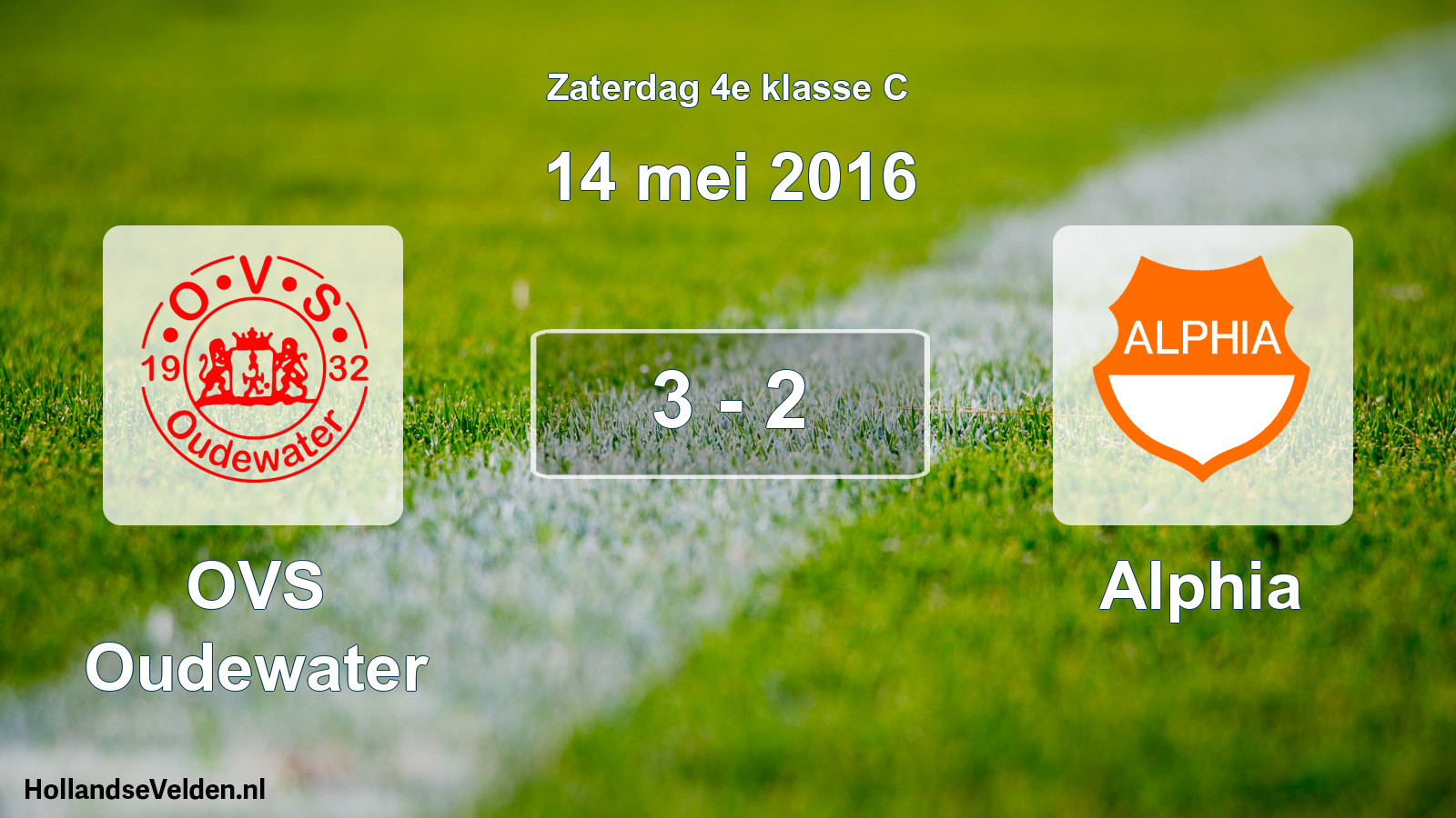 Total number of matches played: OVS Oudewater - Alphia 3 - 2 (14 May 2016)