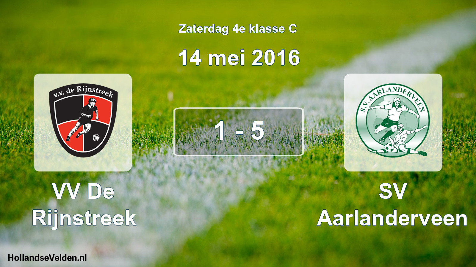 Total number of matches played: VV De Rijnstreek - SV Aarlanderveen 1 - 5 (14 May 2016)