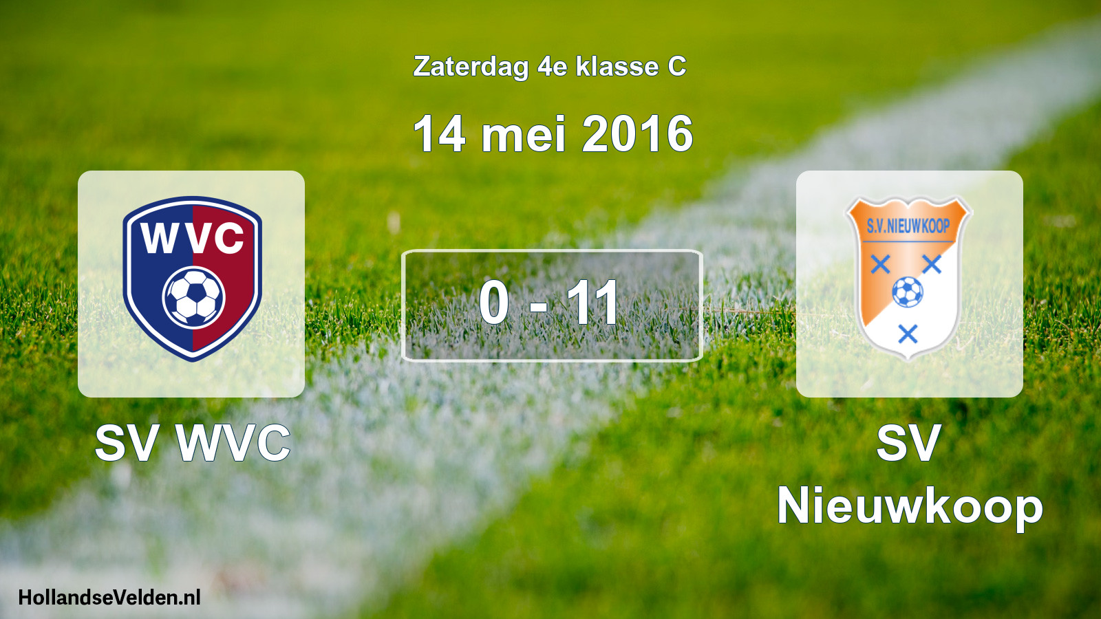 Total number of matches played: SV WVC - SV Nieuwkoop 0 - 11 (14 May 2016)
