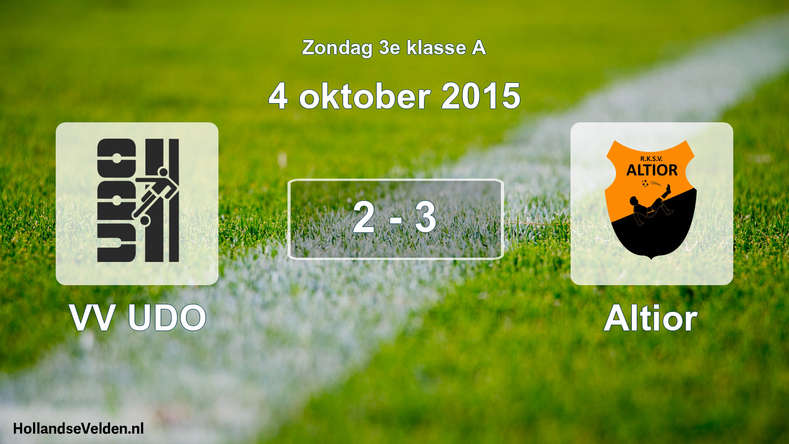 Total number of matches played: VV UDO - Altior 2 - 3 (4 October 2015)