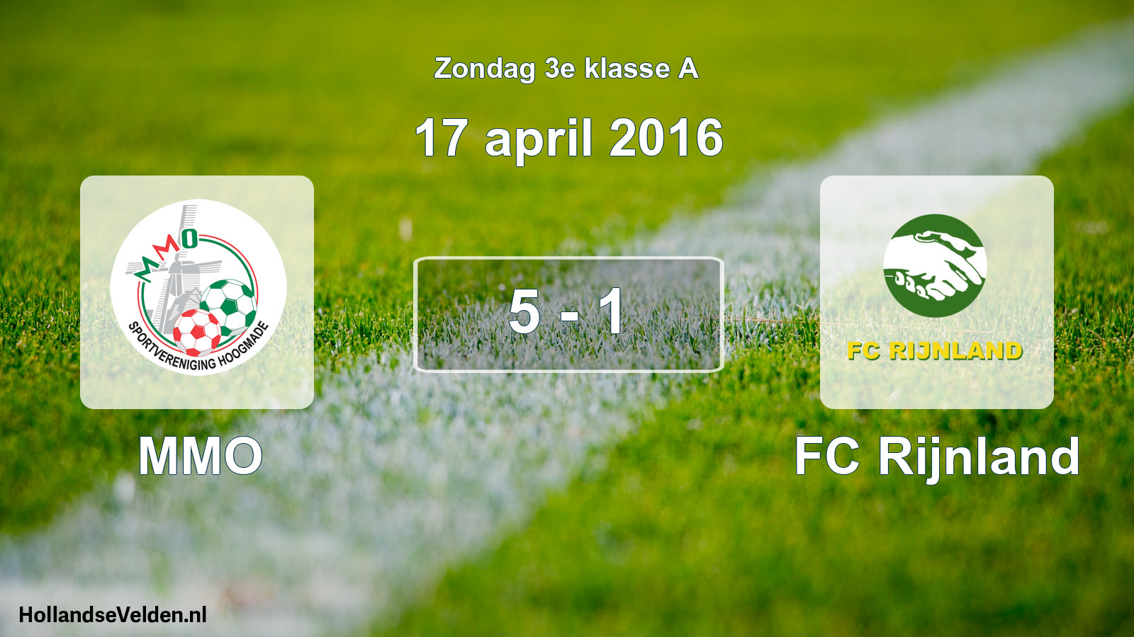 Total number of matches played: MMO - FC Rijnland 5 - 1 (17 April 2016)