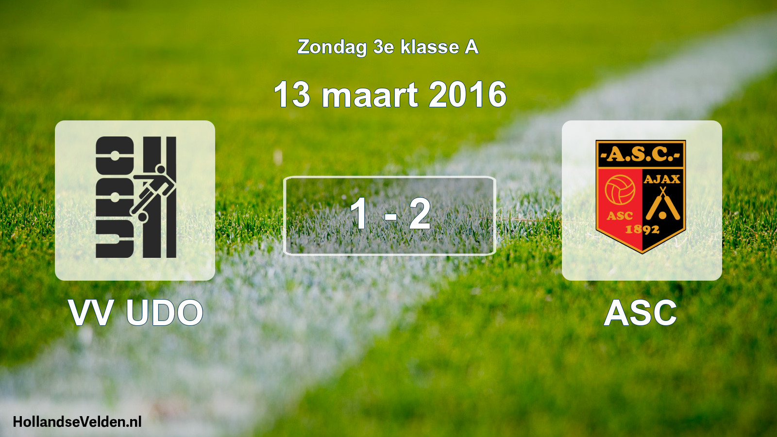 Total number of matches played: VV UDO - ASC 1 - 2 (13 March 2016)